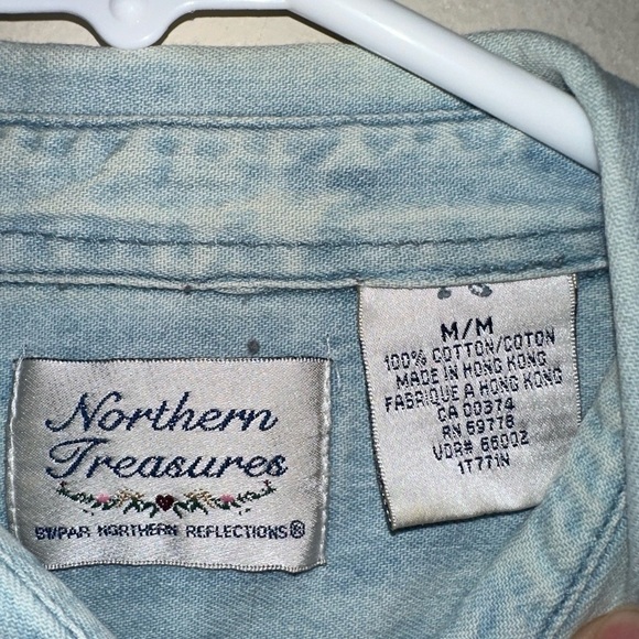 Northern Treasures unisex  Shirt - Size M - 100% Cotton - Light Blue - Picture 5 of 7